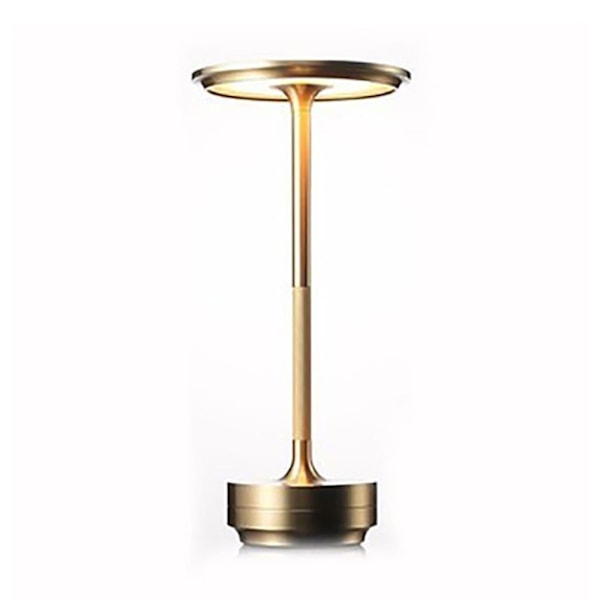 Trådløs bordlampe - dæmpbar - metal - genopladelig - guld gold