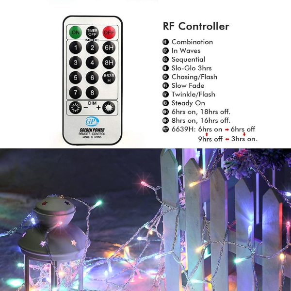 Julgransljus - 20M 200 Flerfärgade LED Jul