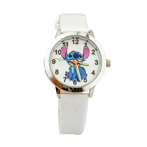 Lilo & Stitch Barn Kvartsur Barn Casual Cartoon Klockor Armbandsur Födelsedagspresenter White