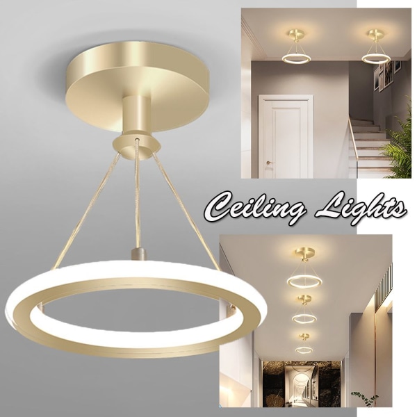 Moderne Pendellampe Guldstanglampe LED-loftslamper