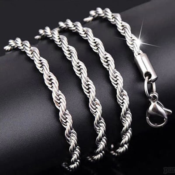 8mm Cordell Länk Halsband i Stål - Håller Färgen Livet Ut 8mm tjock, 60cm lång
