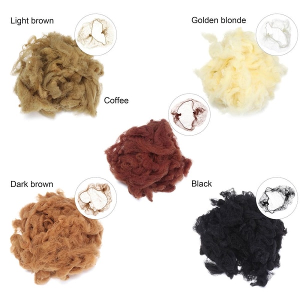 50 stk Usynlige Hårnet Fint Mesh Paryk Net Ballet Snood KAFFE coffee