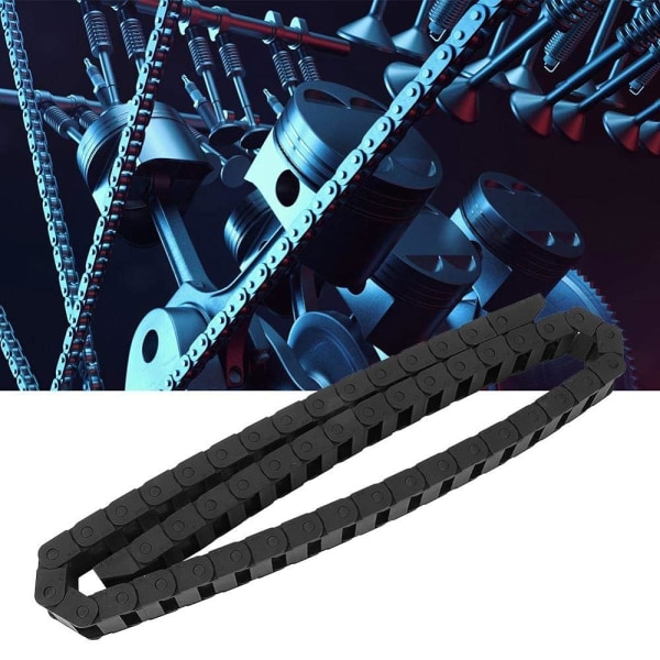 1m R18 kabelkedja svart nylon handledsrem Power Chain Bridge för 3D-skrivare CNC-verktygsmaskin 10x20 mm (10 x 20 mm R18)