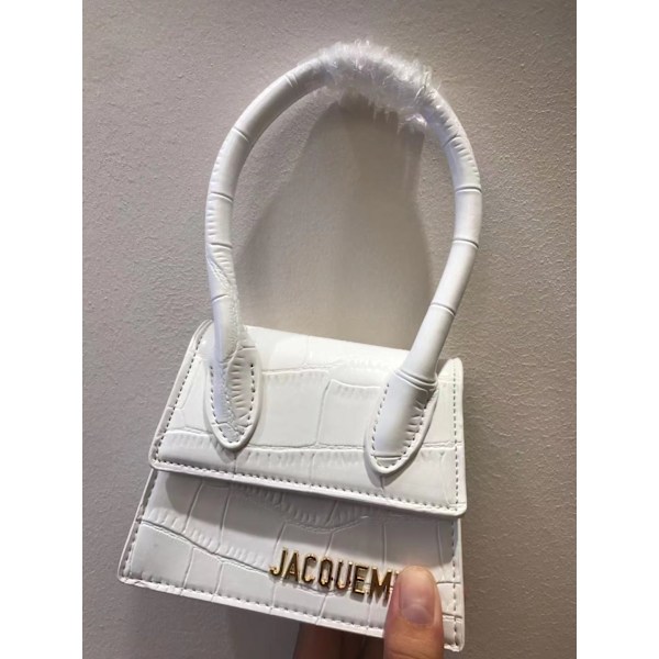 Dameskulderveske Axelveske Liten Veske Ins Bærbar Crossbody-veske Crocodile pattern White