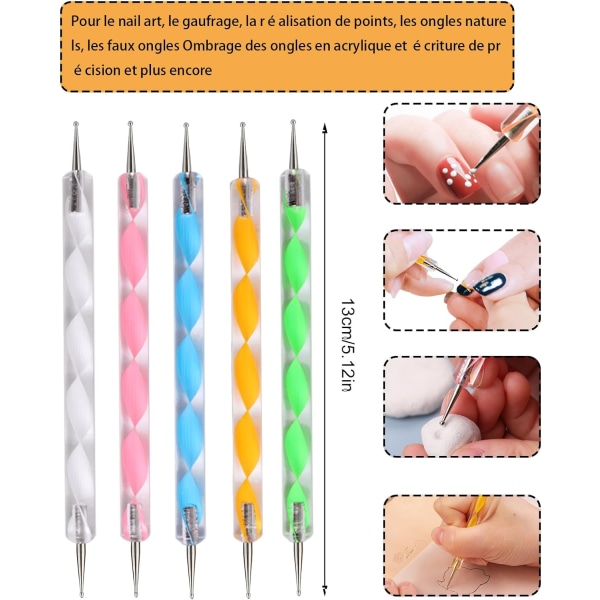 Dotting Pen Rhinestone Nail Art Dotting Tools 14 delar, Dotting Set, Dotting Pen Set, Dotting Tools för stenar med förvaringslåda, Dotting Tools