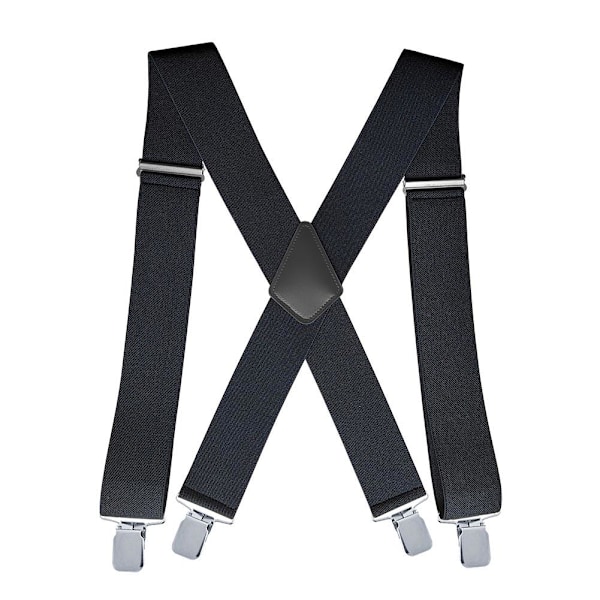 Mustat säädettävät henkselit Herr Unisex housut Joustava Sch black oen-size