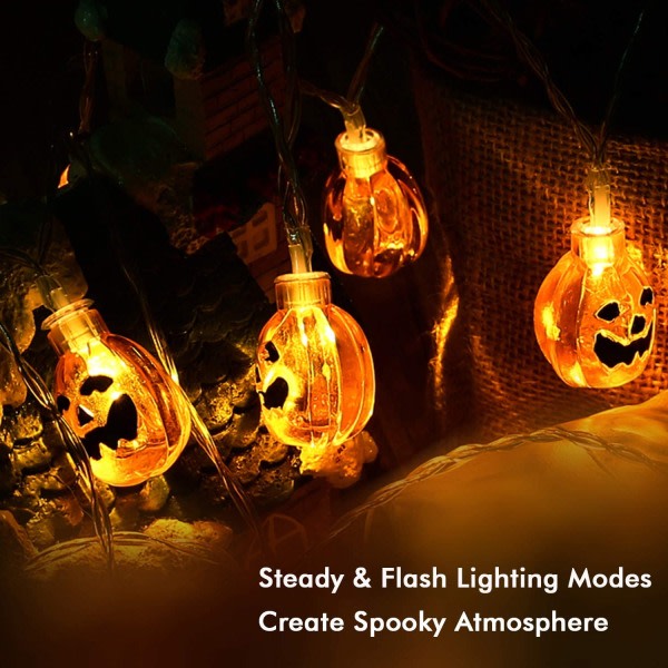 30 LED Halloween-lampor flerfärgade, Halloween-lampor
