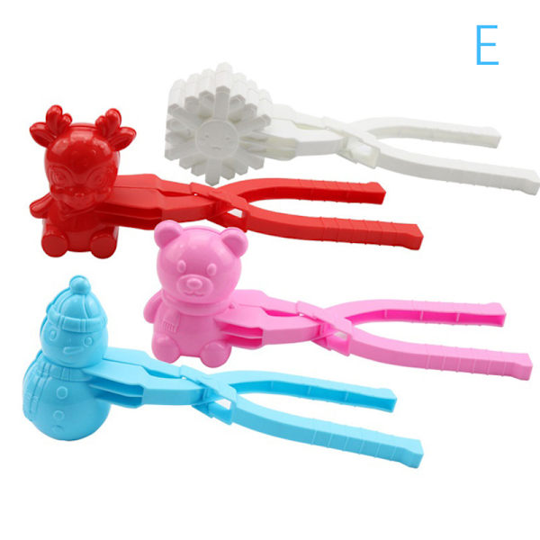 4 stk. Cartoon sneboldmaskine plast clip sand sneboldform E