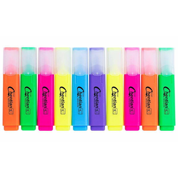 Textmarkerpennor, 12-pack med levande färger, textmarkerpennor för vuxna och studenter, understrykningar, skol- och kontorsmaterial
