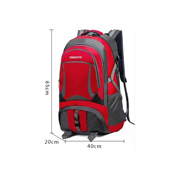 60L Stor Ryggsäck Ryggsäck SVART black