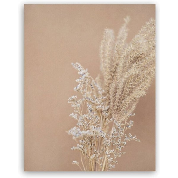 Taulu Canvas-tulostus Pampas-ruoho Kasvit Luonnonmaisema Kuivattu ruoho Moderni Boho Botaaninen Juliste Galleria Taulut 20x30cm(8x12in) x3 Kehystämätön