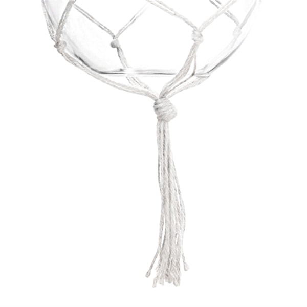 Amppeli Makrameekuidulla - 90 cm white 59