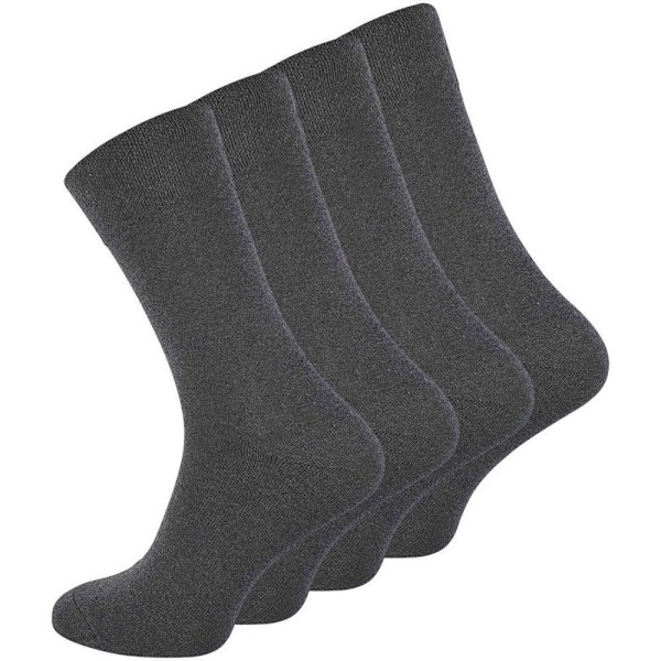 4-Pakki Sukkia Löysä Resori Harmaa Gray 39-42