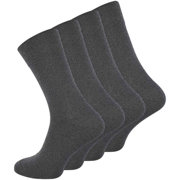 Strumpor Lös Resår 8-Pack Mörkgrå 39-42 Dark Gray