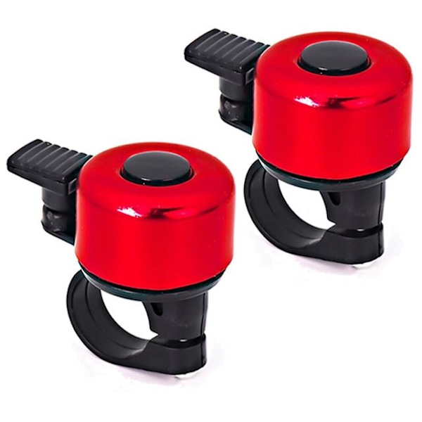 2-pakkikello pyörälle/sähköpotkulaudalle/rattaille jne. - red