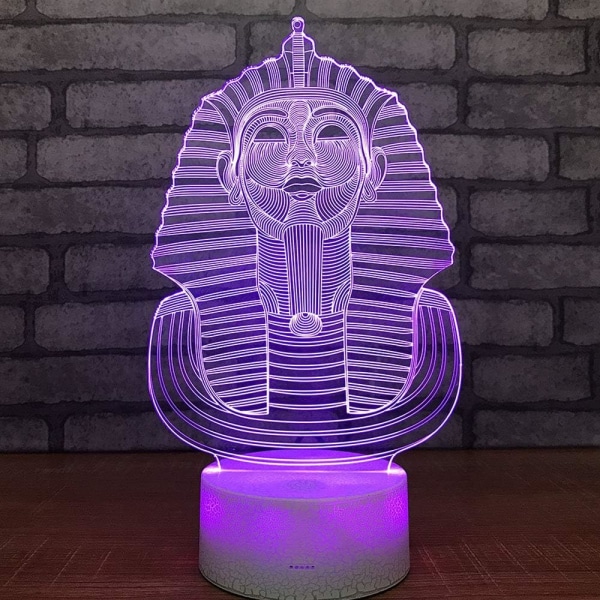 Egyptisk sfinx Farao 3D Optisk Illusion Nattljus Tabell