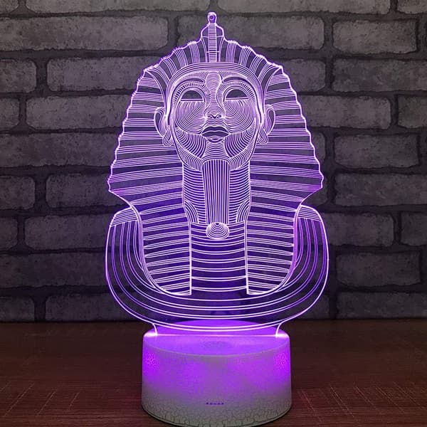Egyptisk Sfinx Farao 3D Optisk Illusjon Nattlys Tabl-FA7-