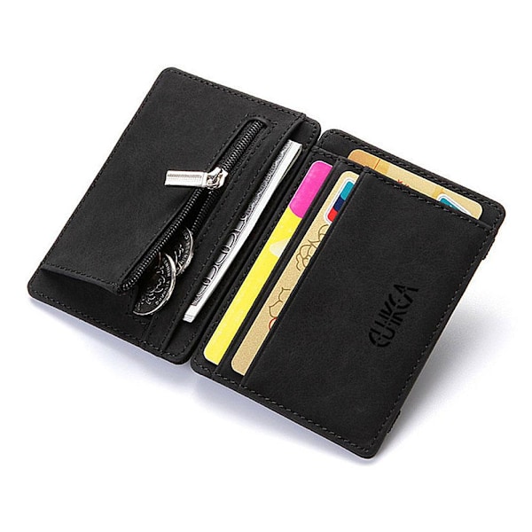 Magic Wallet med myntfack - Olika färger black Konstläder
