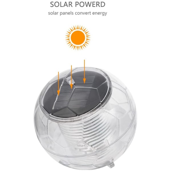 Vandtæt sol LED farve vand flydelampe Pool lampe Water Float lampe (2 stk.) vit