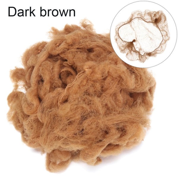 50 stk Usynlige Hårnet Fine Mesh Paryk Net Ballet Snood Mö dark brown