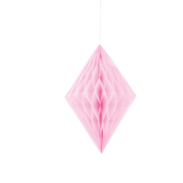Unikke fest diamantformede hængende papirsdekorationer én størrelse Lovely Pink Lovely Pink One Size