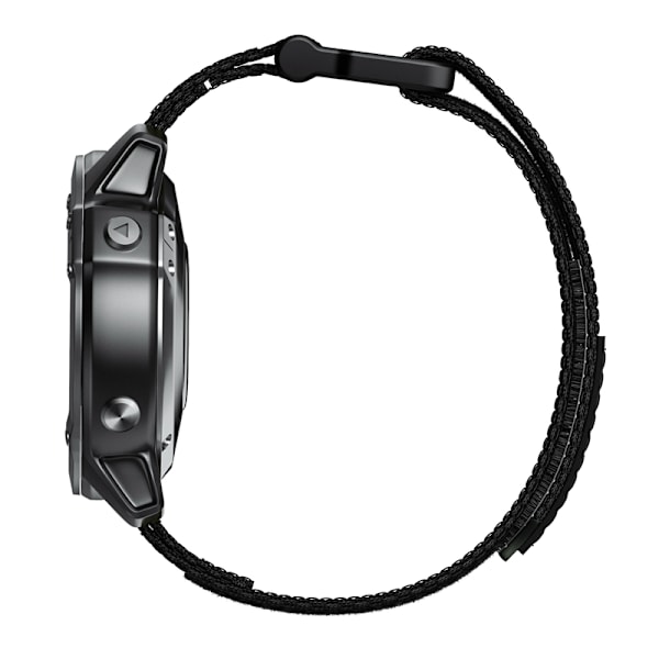 Garmin Fenix 6X/5X/3/3 HR armbånd 26 mm Nylon Sort