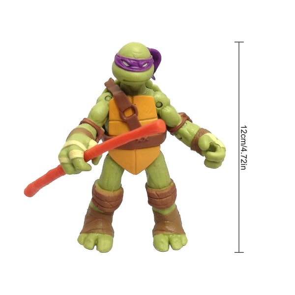 4 stk Teenage Mutant Ninja Turtles Actionfigurer Legetøj Børnefødselsdagsgaver Samleobjekter Dekorationer