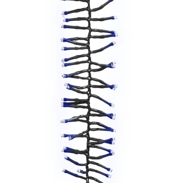 Ljusslinga med 400 LED-kluster blå 7,4 m PVC