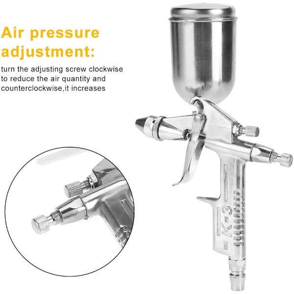 Spray Gun Professionell Färgsprutningssystem 0,5 mm Munstycke 125 ML