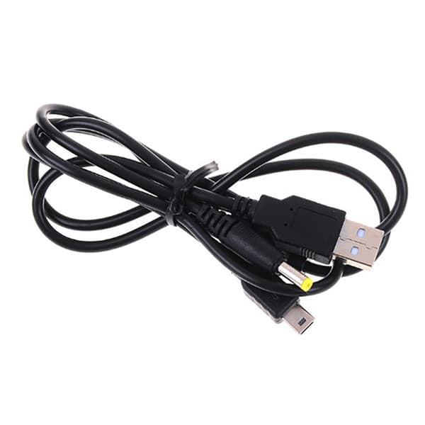 1 stk 2 i 1 USB 2.0 datakabel oplader til PSP 1000 2000