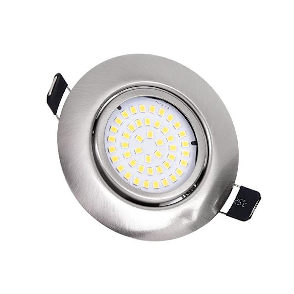 6 stk. 5W LED indbygget spotlight 3000K varm hvid 230V, 55mm