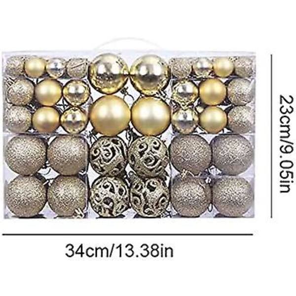 100 st julgranskulor, 3-6 cm julgranskulor i olika