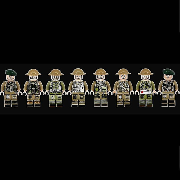 Militärfigurer Set, Militär Playset Soldater, Armékaraktärer Byggkloss Leksaksfigurer