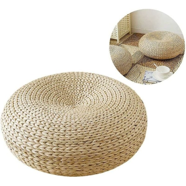 Halm Kudde Rattan Futon Meditationskudde Handvävd Futon T