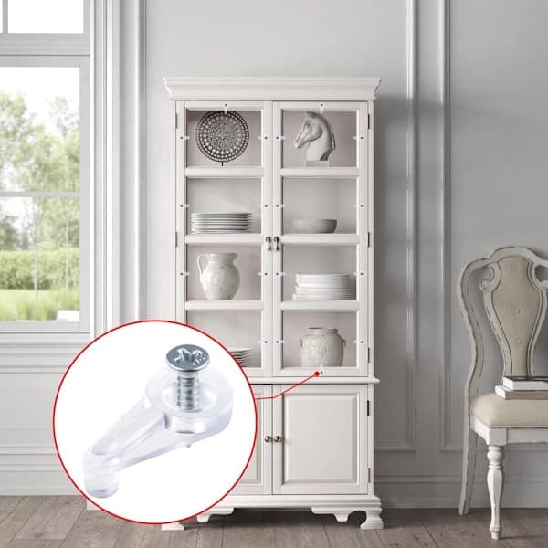 100 st Glasklämmor Glasskåp Klämmor Dörrpanel-FA-