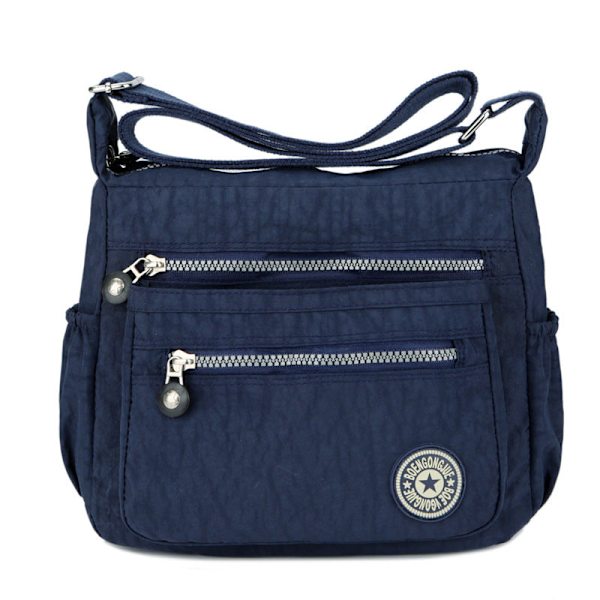 Dam Handväska Canvas Casual Axelväska Vattentät Crossbody-väs Dark Blue