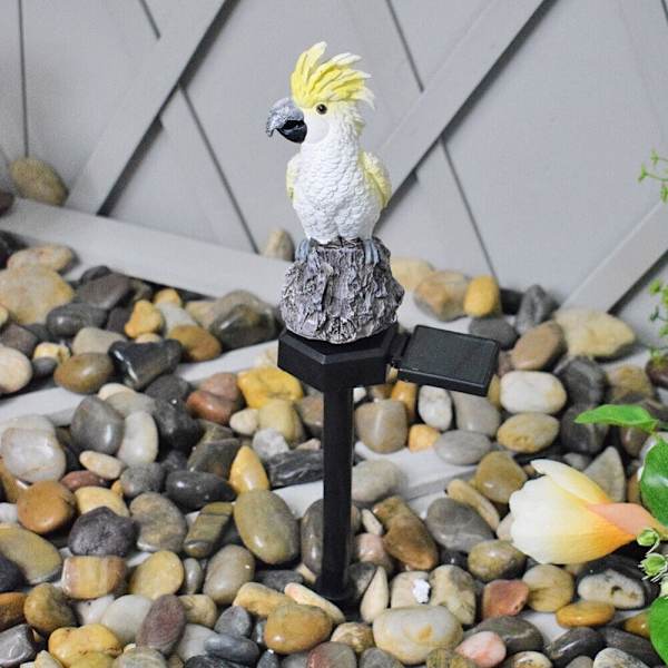 Solcellsdriven LED-lampa Parrot Gräsmatta Ljus GUL
