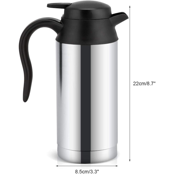 Rejsekedel, 750ml Kedel Bærbar Elektrisk Bilkedel
