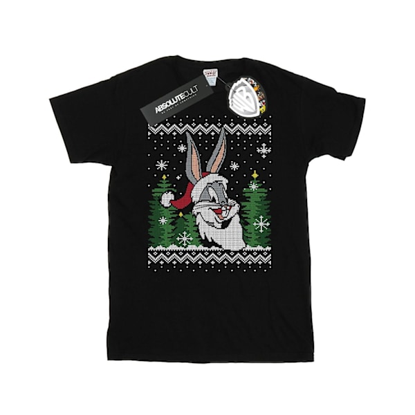 Looney Tunes Herr Bugs Bunny Jul Fair Isle T-shirt 3XL Svart Black 3XL