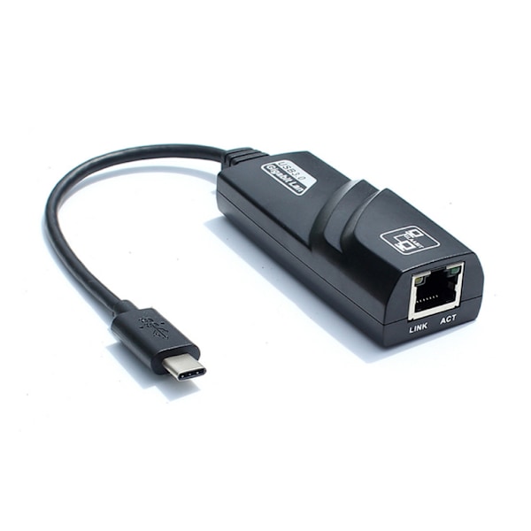 USB-C - Ethernet-sovitin black 70