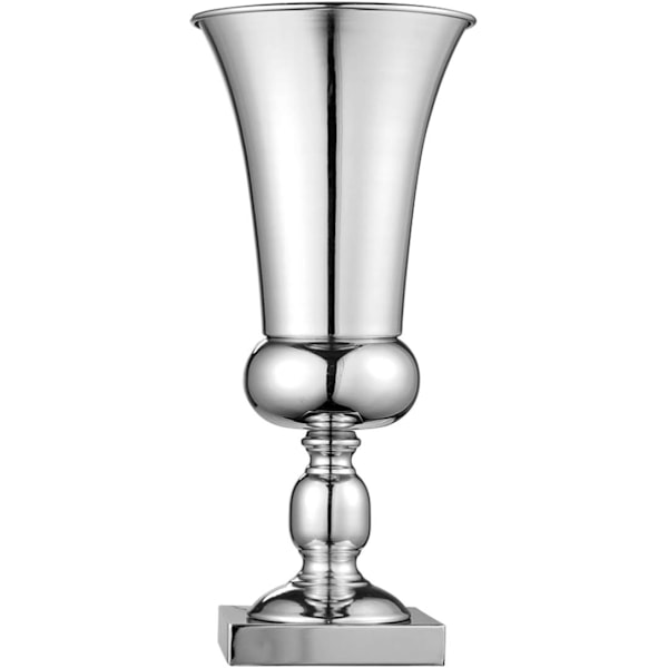 Metall Trumpet Vas Bröllopscenterpieces Stor Blomvas Stativ Rekvisita Dekoration (Silver) Silver