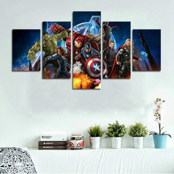 Trykk 5 deler Miracle Avenger Ultron Super Hero Canvas Paintin