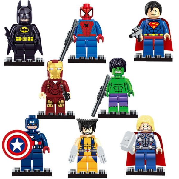 8 stk Marvel Avengers superhelt minifigurer gave til barn