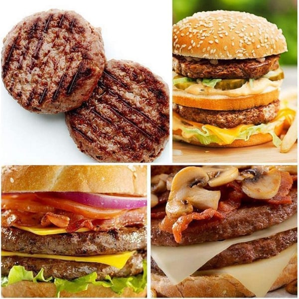 3 miniburgare för läcker hamburgare grill, köttpress
