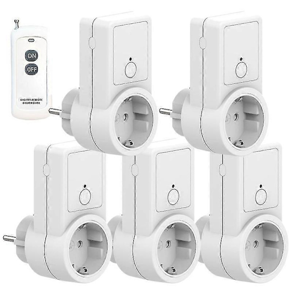 1-5x Wireless Smart Remote Control Switch Socket Power Outlet EU Plug 1PC-FA- 1PC Remote power socket