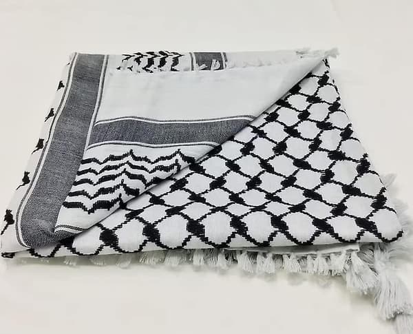 Traditionel arabisk Shemagh-tørklæde, Keffiyeh med kvaster, 100 % bomuld-FA-
