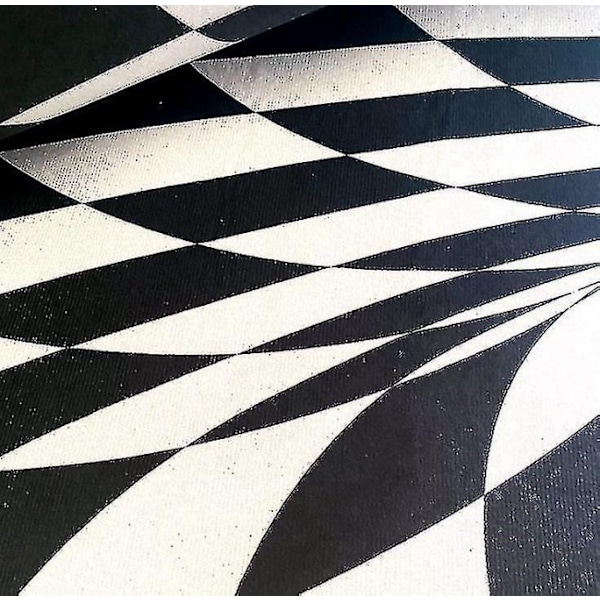 3D Vortex Illusjon Rund Matte Sklisikker Matte Rutete Dørmatte Flo-FA-