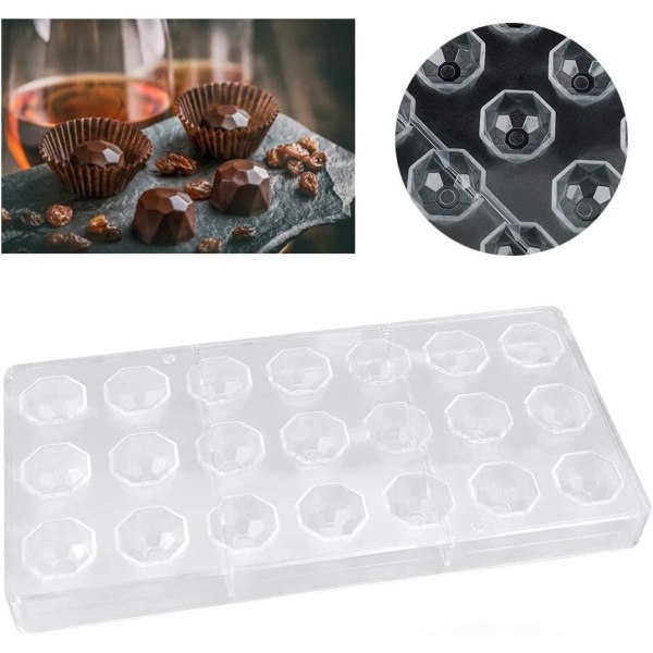 21 hullers form, DIY gennemsigtig form, DIY chokolade