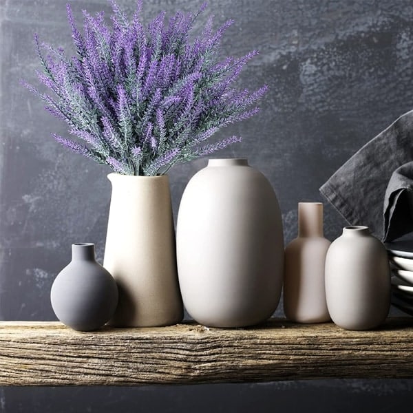 12 buketter kunstige lavendelblomster, kunstig lavendel