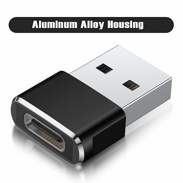 3-pack USB till USB C-adapter, typ C-hona till USB-hane laddningskabelkonverter